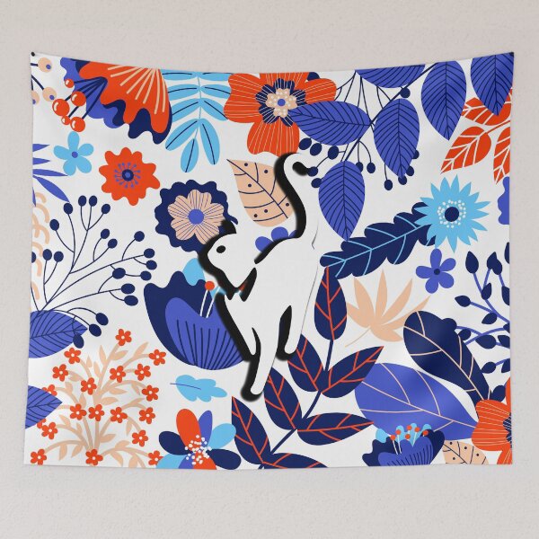 Item preview, Floral Cat in Flowers Popoki 605 designed and sold by VinBasis.