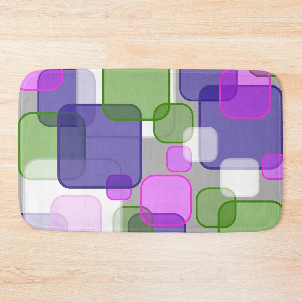 Item preview, Retro Square Bubbles - Purple, Pink and Green designed and sold by Quooki.