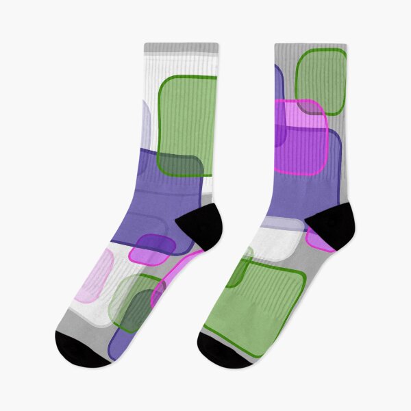 Item preview, Retro Square Bubbles - Purple, Pink and Green designed and sold by Quooki.