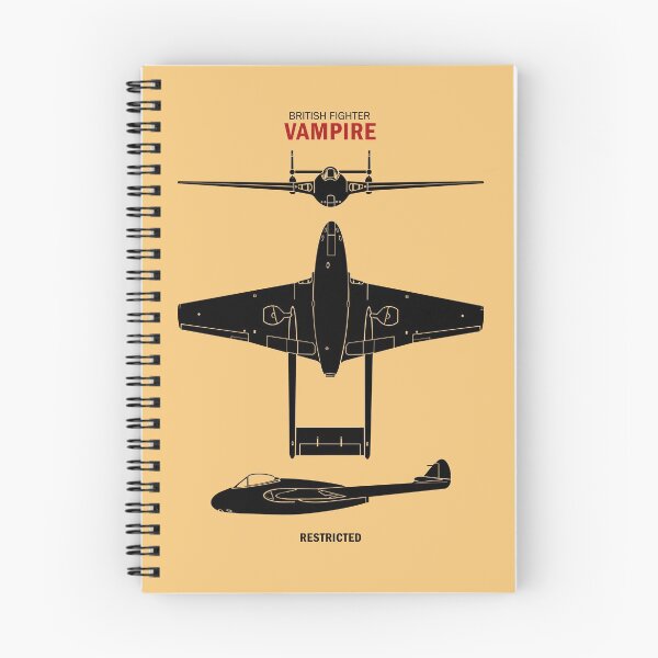 Item preview, Vampire Aircraft Identification Chart designed and sold by rogue-design.