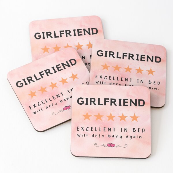 Item preview, Girlfriend 5 Star Rating - Excellent in Bed - Funny Gag Valentines Day, Birthday, Engagement and Anniversary Gift for Girlfriend designed and sold by Ellisen Prints.