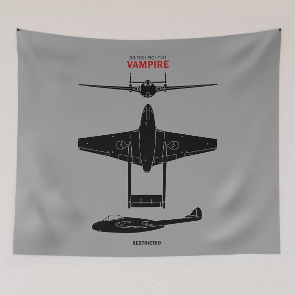 Item preview, Vampire Aircraft Identification Chart designed and sold by rogue-design.