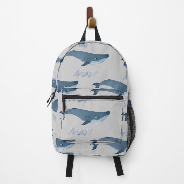 Item preview, Whale watercolor blue pattern designed and sold by windcolors.
