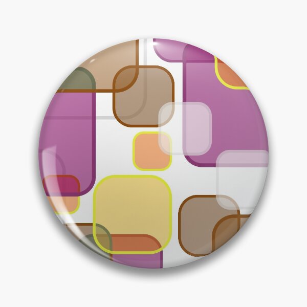 Item preview, Retro Square Bubbles - Brown, Burgundy and Yellow designed and sold by Quooki.