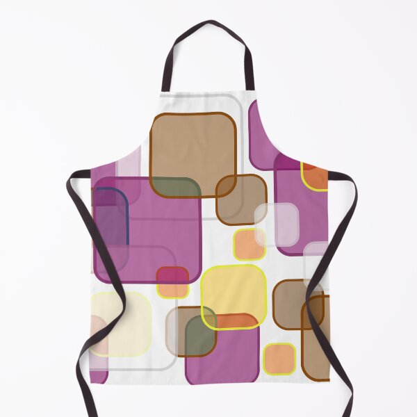 Item preview, Retro Square Bubbles - Brown, Burgundy and Yellow designed and sold by Quooki.