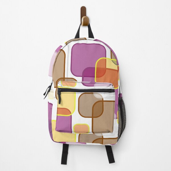 Item preview, Retro Square Bubbles - Brown, Burgundy and Yellow designed and sold by Quooki.