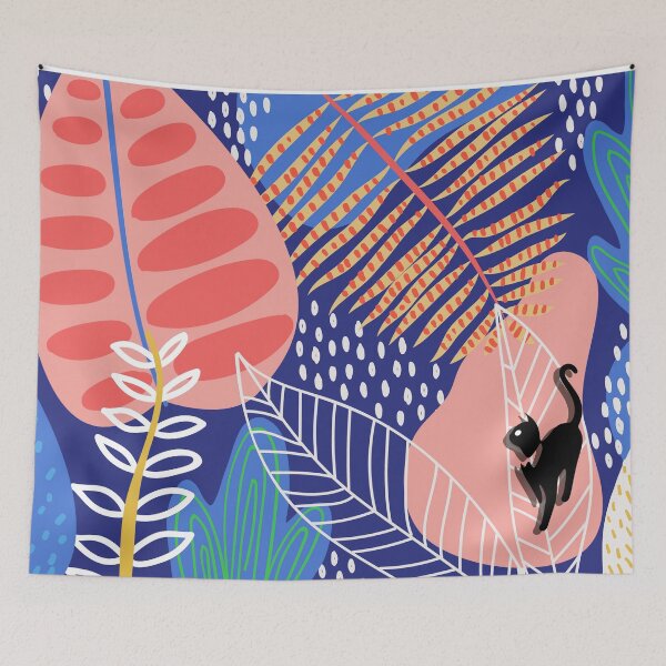 Item preview, Floral Cat in Flowers Popoki 606 designed and sold by VinBasis.