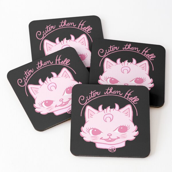 Item preview, Pink Kitschy Demon Cat designed and sold by Pastel Magic.