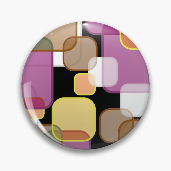 Item preview, Retro Square Bubbles - Brown, Burgundy and Yellow designed and sold by Quooki.