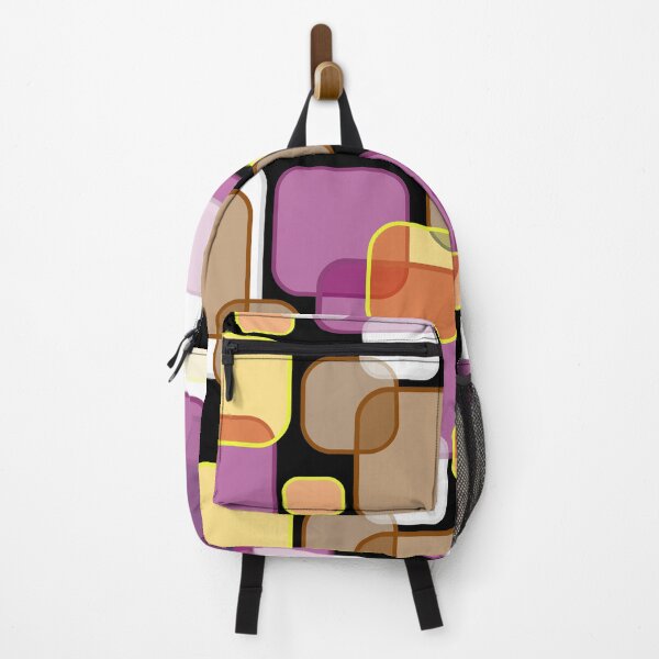 Item preview, Retro Square Bubbles - Brown, Burgundy and Yellow designed and sold by Quooki.
