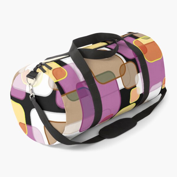 Item preview, Retro Square Bubbles - Brown, Burgundy and Yellow designed and sold by Quooki.