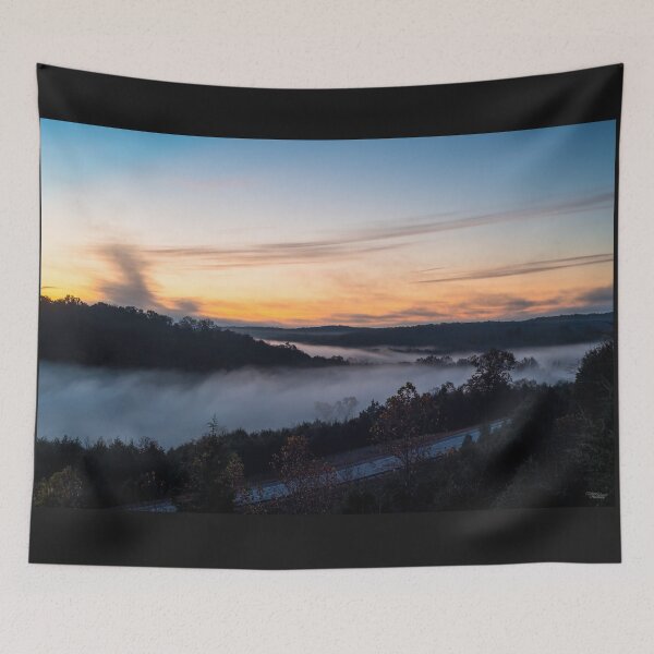 Item preview, Ozarks Foggy Rolling Hills Sunrise designed and sold by mljdwhite.