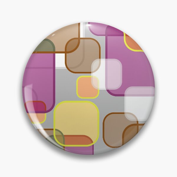 Item preview, Retro Square Bubbles - Brown, Burgundy and Yellow designed and sold by Quooki.