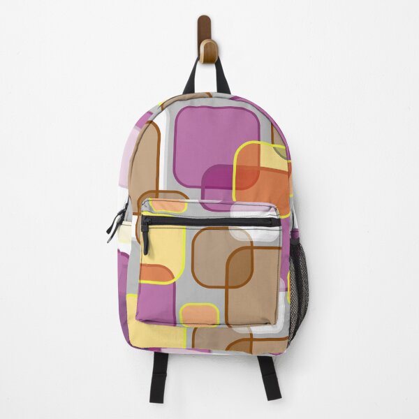 Item preview, Retro Square Bubbles - Brown, Burgundy and Yellow designed and sold by Quooki.