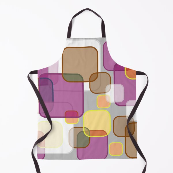 Item preview, Retro Square Bubbles - Brown, Burgundy and Yellow designed and sold by Quooki.