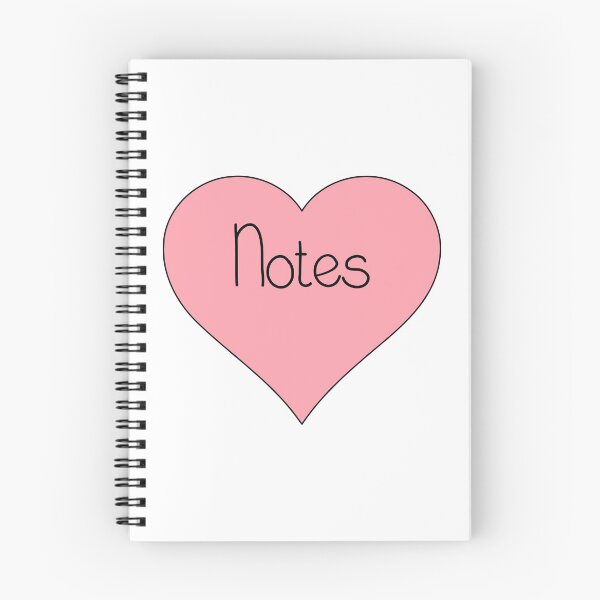 Item preview, Notes Heart Notebook designed and sold by noisyfish.