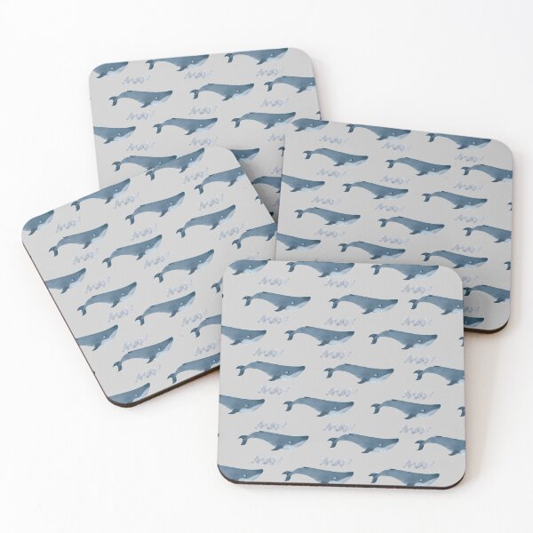 Item preview, Whale watercolor blue pattern designed and sold by windcolors.