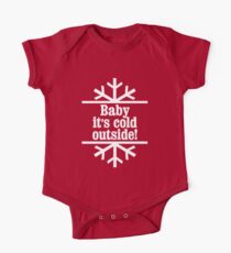 Baby It's Cold Outside art Short Sleeve Baby One-Piece