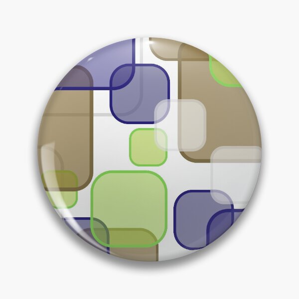 Item preview, Retro Square Bubbles - Brown, Blue and Lime designed and sold by Quooki.