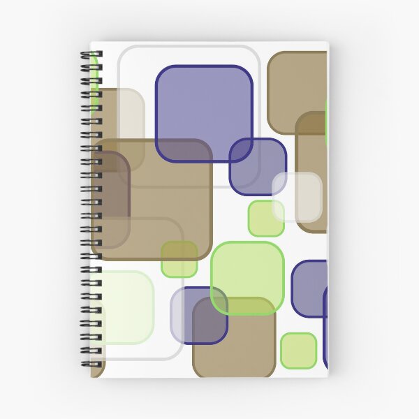 Item preview, Retro Square Bubbles - Brown, Blue and Lime designed and sold by Quooki.