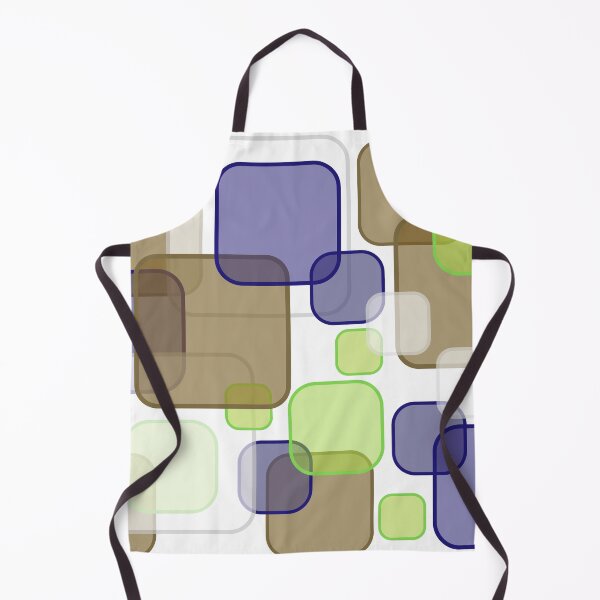 Item preview, Retro Square Bubbles - Brown, Blue and Lime designed and sold by Quooki.
