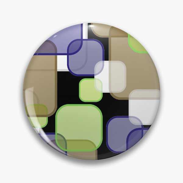 Item preview, Retro Square Bubbles - Brown, Blue and Lime designed and sold by Quooki.