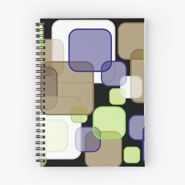 Item preview, Retro Square Bubbles - Brown, Blue and Lime designed and sold by Quooki.