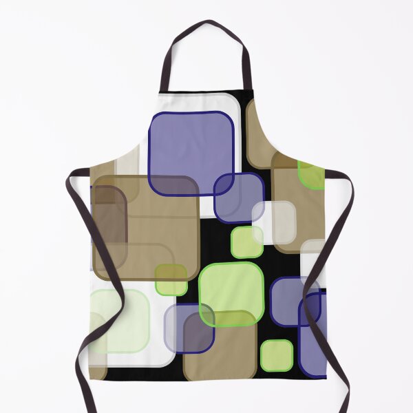 Item preview, Retro Square Bubbles - Brown, Blue and Lime designed and sold by Quooki.