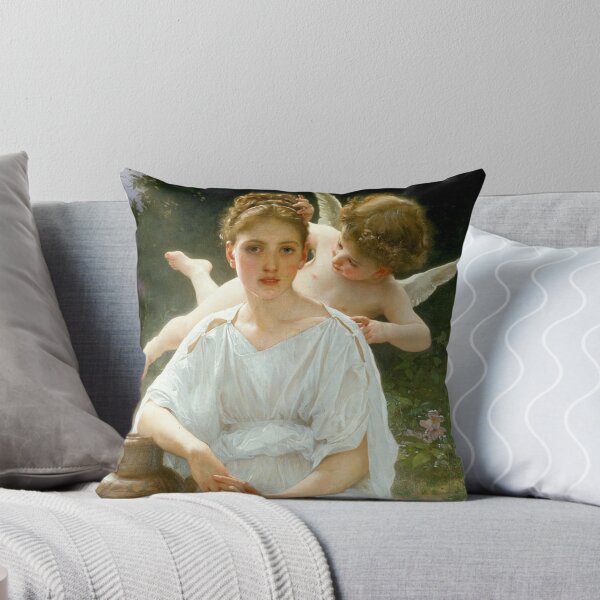Item preview, Girl with angel premiere reverie by William Bouguereau designed and sold by Vintage Designs +.
