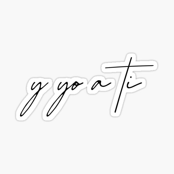 ""y yo a ti" black" Sticker for Sale by ladybeadesign Redbubble