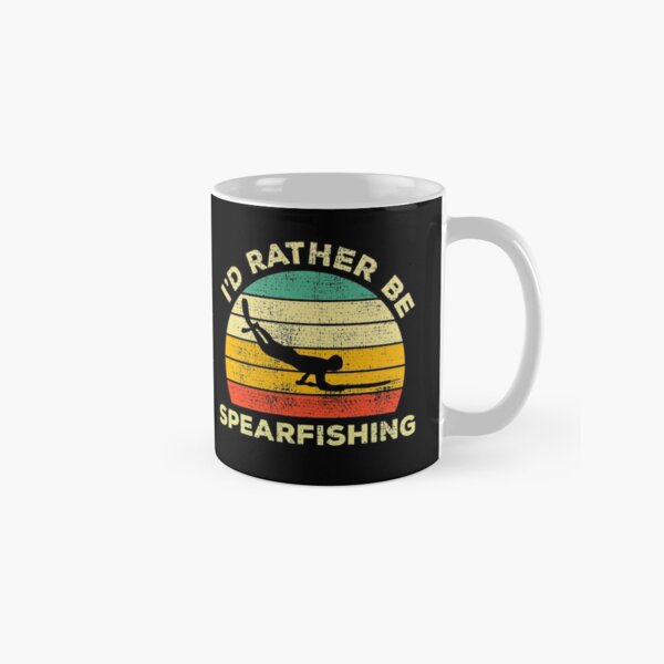 Spearfishing Legend Retro Sunset Gift Spear Fisher Coffee Mug