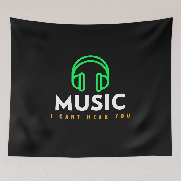 Item preview, Music I Cant Hear You, Turn Up the Music, Music Headphones designed and sold by DiscGolfTees.