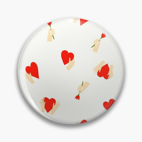 Item preview,  Hand-drawn hands holding red hearts and flowers on the white background designed and sold by BychkovaEvgenia.