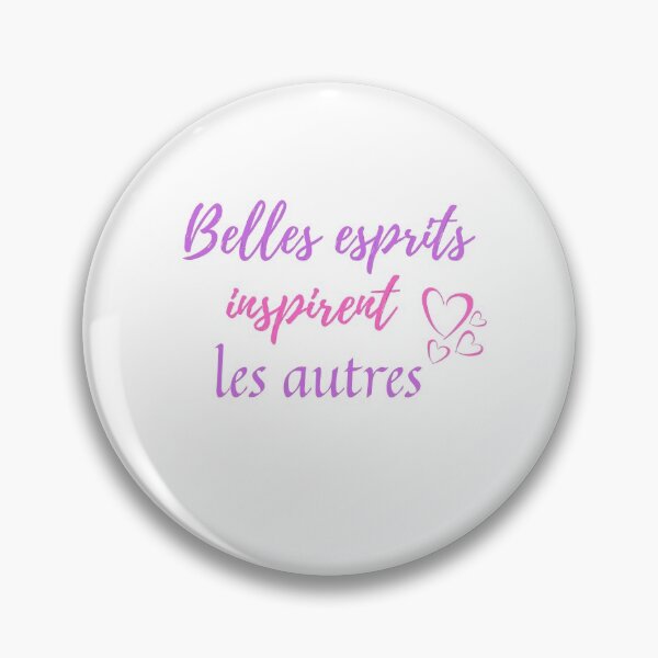 Item preview, Beautiful mind inspire others - popular french quotes theme gifts (in white) designed and sold by RebelliousRosee.