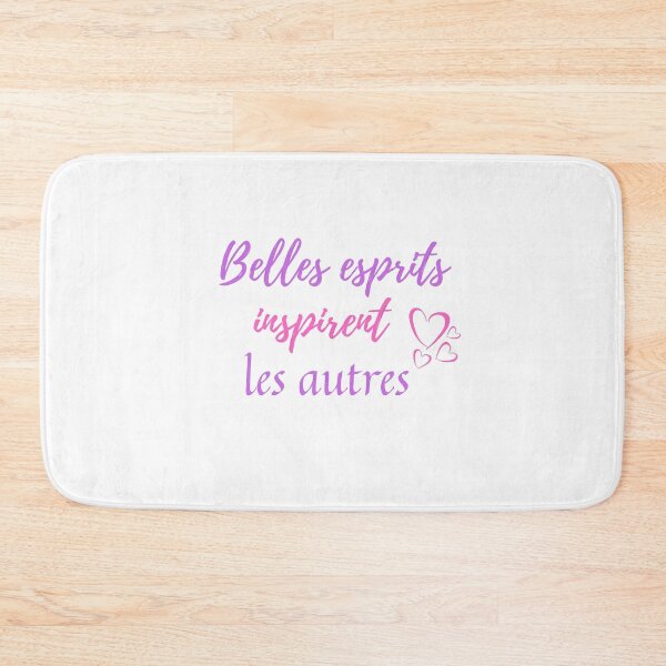 Item preview, Beautiful mind inspire others - popular french quotes theme gifts (in white) designed and sold by RebelliousRosee.