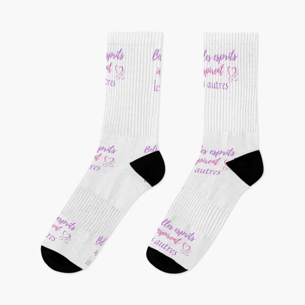 Item preview, Beautiful mind inspire others - popular french quotes theme gifts (in white) designed and sold by RebelliousRosee.