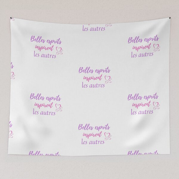 Item preview, Beautiful mind inspire others - popular french quotes theme gifts (in white) designed and sold by RebelliousRosee.