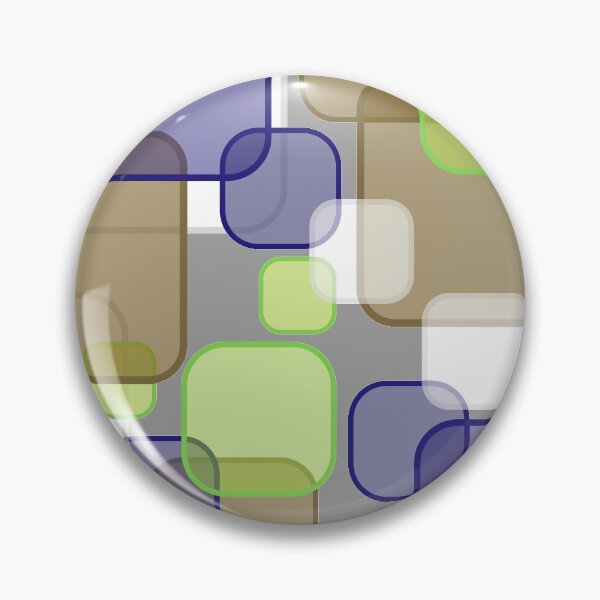 Item preview, Retro Square Bubbles - Brown, Blue and Lime designed and sold by Quooki.