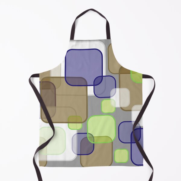 Item preview, Retro Square Bubbles - Brown, Blue and Lime designed and sold by Quooki.
