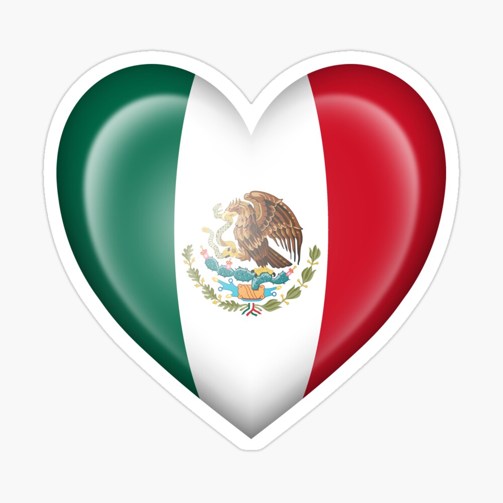 Heart Mexico Flag Greeting Card by Jose O