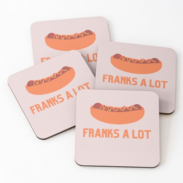 Item preview, Franks A lot, Thanks A lot Food Pun designed and sold by GoodMoodFood.
