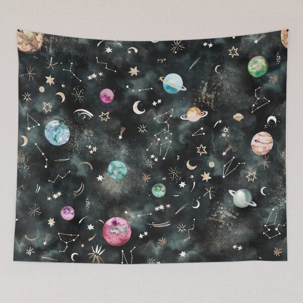 Item preview, Cosmos Galaxy Space Constellations Black designed and sold by ninoladesign.