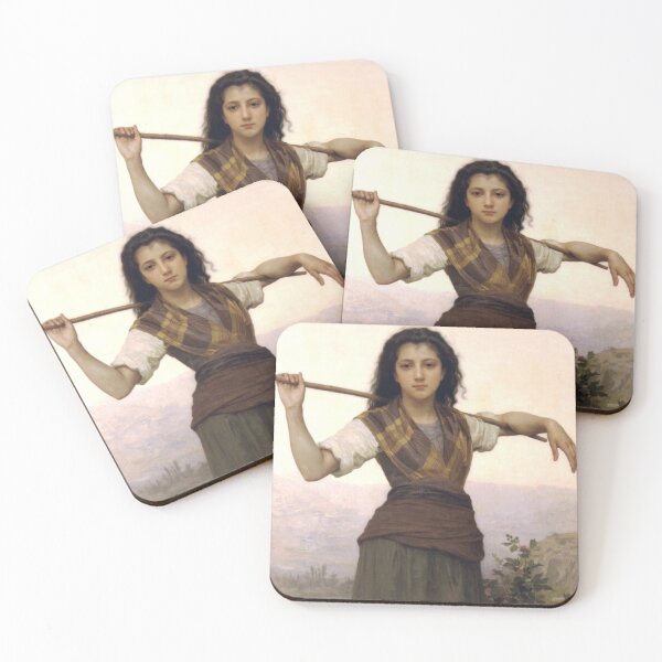 Item preview, The Shepherdess by William Bouguereau designed and sold by Vintage Designs +.