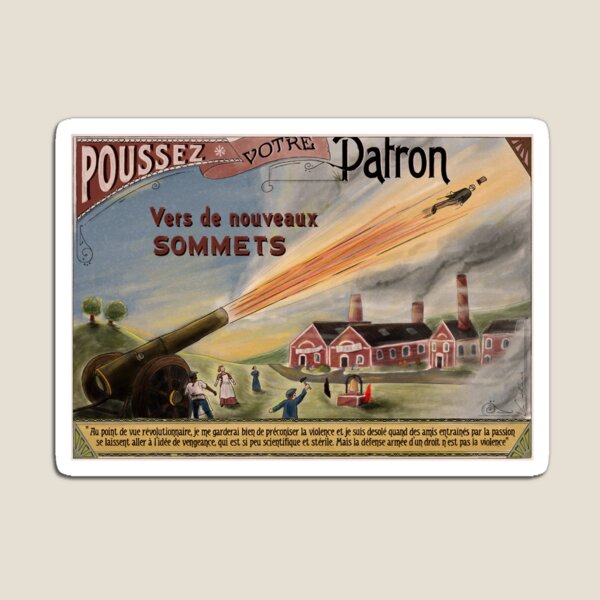 Aperçu de l'œuvre Fais voler ton patron - Canon anticapitaliste - Fr créée et vendue par Loki Propagandart.