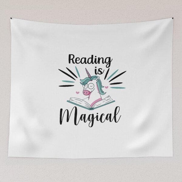 Item preview, Reading Is Magical sticker designed and sold by sketchypages.