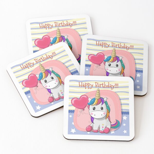 Item preview, Happy Birthday Unicorn designed and sold by MisterGooseShop.