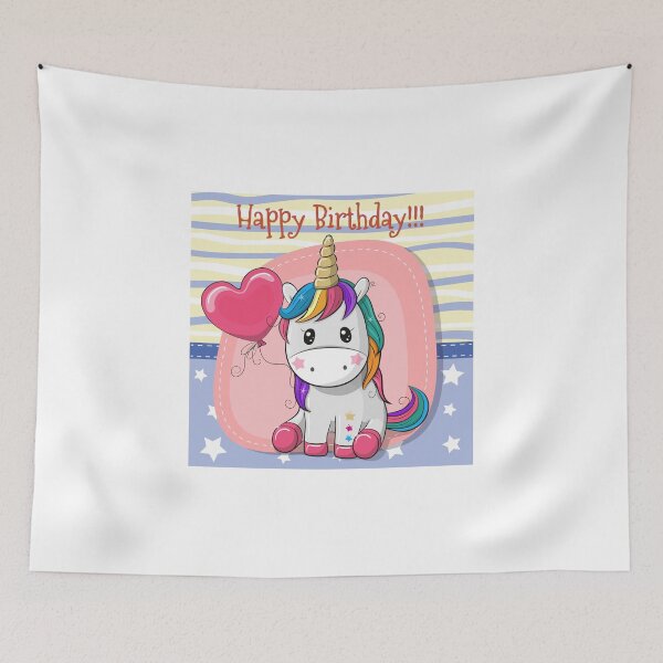 Item preview, Happy Birthday Unicorn designed and sold by MisterGooseShop.