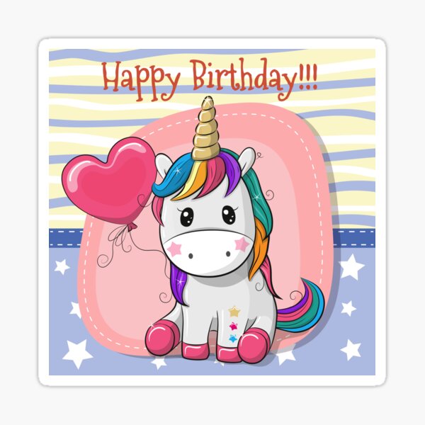 Stickers Sur Le Theme Cheval Joyeux Anniversaire Redbubble