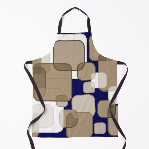 Item preview, Retro Square Bubbles - Beige and Navy Blue designed and sold by Quooki.