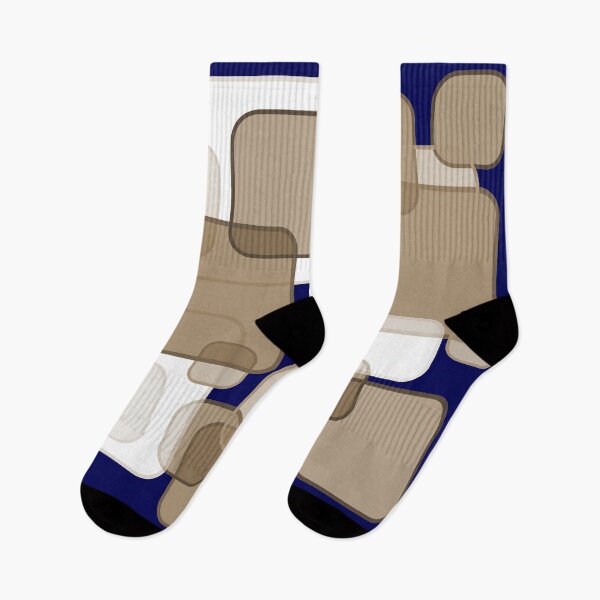 Item preview, Retro Square Bubbles - Beige and Navy Blue designed and sold by Quooki.